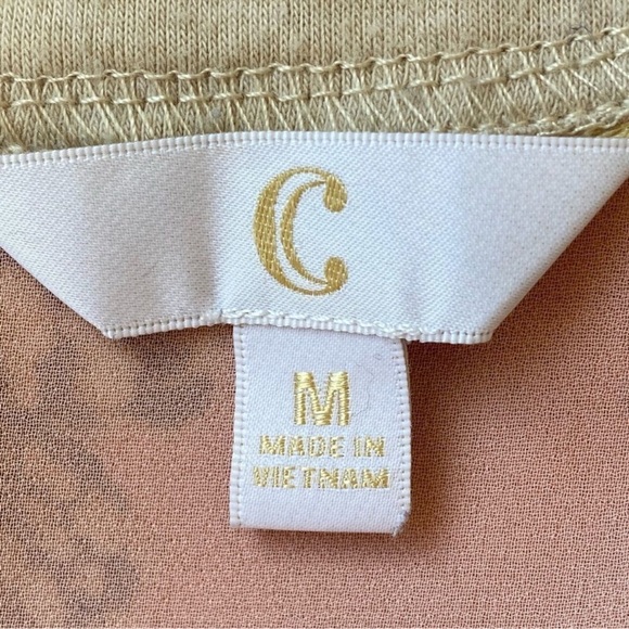 C Cream Pink 3/4 Sleeve Embellished Top - Picture 6 of 6